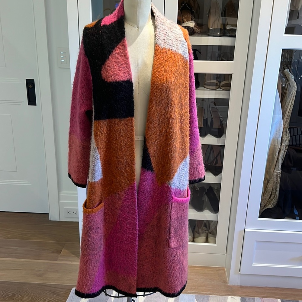 ASOS- Magenta, Pink, Burnt Orange, Gray and Black Sweater